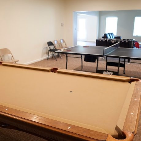 billiards table and table tennis